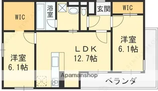 NUKATA COLN M【201号室】の間取り