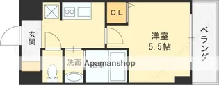 BRILLANTE東花園【804号室】の間取り