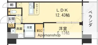 大阪府東大阪市高井田元町2丁目【マンション】の間取り