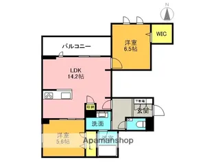 シャーメゾンガーデンズ 福【2階】の間取り