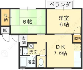 ロイヤルハイツ【2階】の間取り