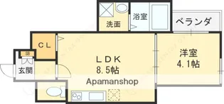 ルミエール放出【2階】の間取り