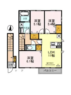 グロリア【2階】の間取り