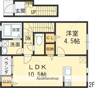 CALM石切【202号室】の間取り