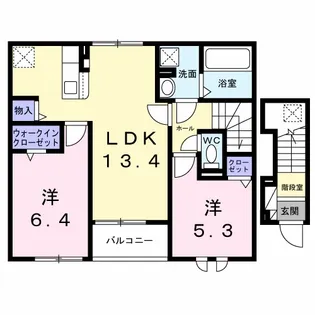 ハルノテラス【2階】の間取り