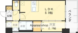 ファステート東大阪バレーナ【5階】の間取り