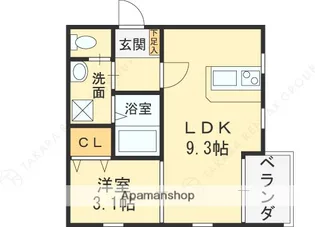 Grace下六万寺町【1階】の間取り