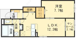 レジデンシア【1階】の間取り