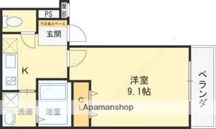 フジパレス東花園ウエスト【1階】の間取り