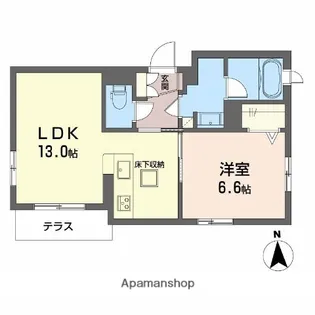 シャーメゾン ソレイユ【1階】の間取り