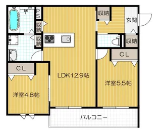 フロレゾン花園【301号室号室】の間取り