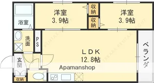 Tio瓢箪山【2階】の間取り