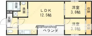 Tio瓢箪山【1階】の間取り