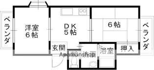 フラッツ石田【1階】の間取り