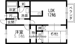 俊徳道ハイツ【1階】の間取り