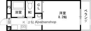 ビューティーセゾン和【506号室】の間取り