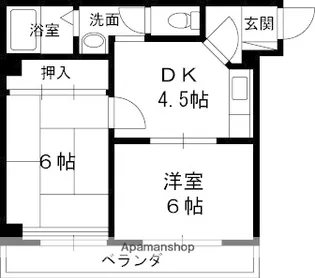 江上イエム【3階】の間取り
