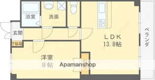 夙川ニューコーポ【2階】の間取り