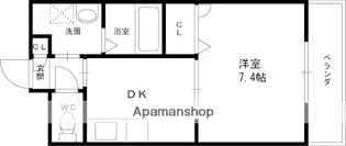 エバーグリーン若江岩田【302号室】の間取り