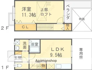 コスモシティーⅡ番館【105号室】の間取り