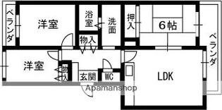 グランビュー山手【2階】の間取り