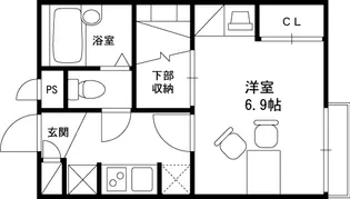 レオパレスアルフ【1階】の間取り