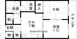 メゾンド中新開【1階】の間取り