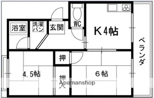 旭ハイツ【301号室】の間取り