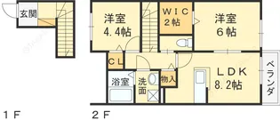 メゾン池島【201号室号室】の間取り