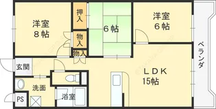 グランドール杉ノ木【5階】の間取り
