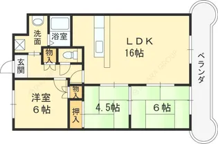 グランドール杉ノ木【6階】の間取り