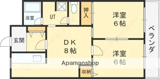 大阪府東大阪市西堤本通西3丁目【マンション】の間取り