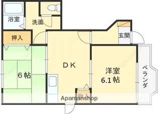 プリムヴェール【1階】の間取り