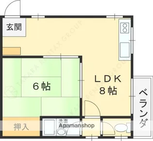 ハイデンス花園【1階】の間取り