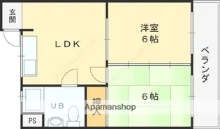 大阪府東大阪市西堤楠町3丁目【マンション】の間取り