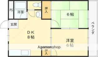 旭ガーデンハイツ【2階】の間取り