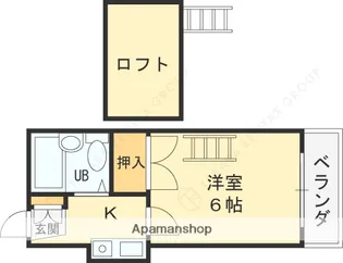 瓢箪山第7マンション【106号室】の間取り