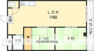 メゾン大和枚岡【1階】の間取り