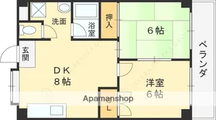 TSUJIHANAビルディング【5B号室】の間取り