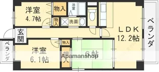 アステール住道【8階】の間取り