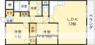 ラ・ボアコートIN花園【1階】の間取り