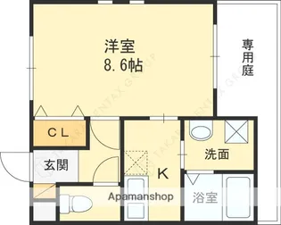 フィーノ西宮北口【1階】の間取り