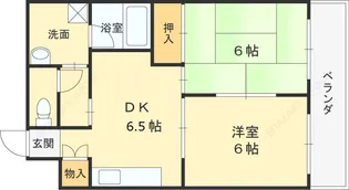 メゾンド中新開【2階】の間取り