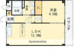 美鈴マンション【3階】の間取り