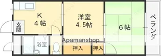 ジュネス石切【3階】の間取り