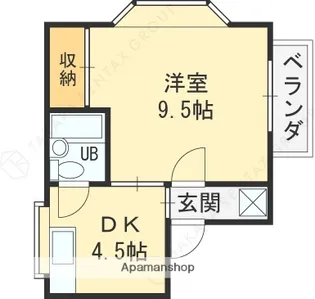 ハイツ松風【3階】の間取り