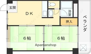 シャトー新町【405号室】の間取り