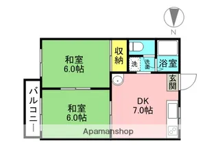 フラットN【203号室】の間取り