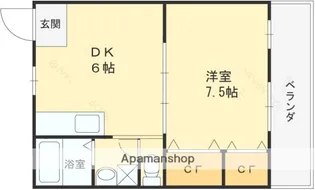 大阪府東大阪市吉田7丁目【マンション】の間取り