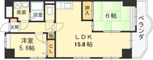 センターロイヤル【5階】の間取り